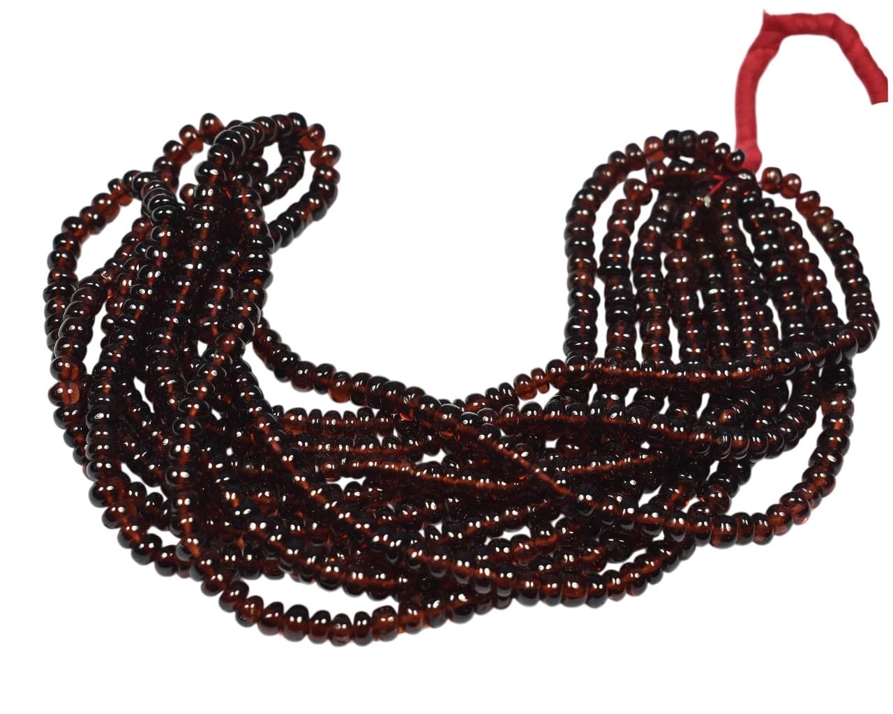 Grenat du Mozambique fil de perles naturelles de 5 mm pour bijoux porteurs d'histoire