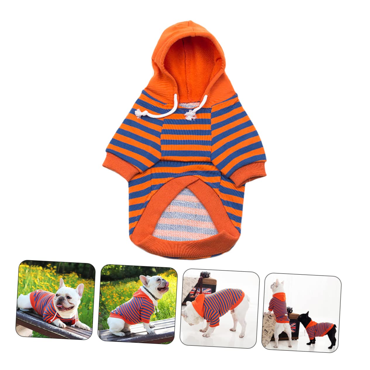 Beaupretty 3piezas Camisa Rayas para Perros Pequeños Pijama Transpirable De Algodón Ropa De Mascota para Ocasiones Especiales y Actividades Al Aire