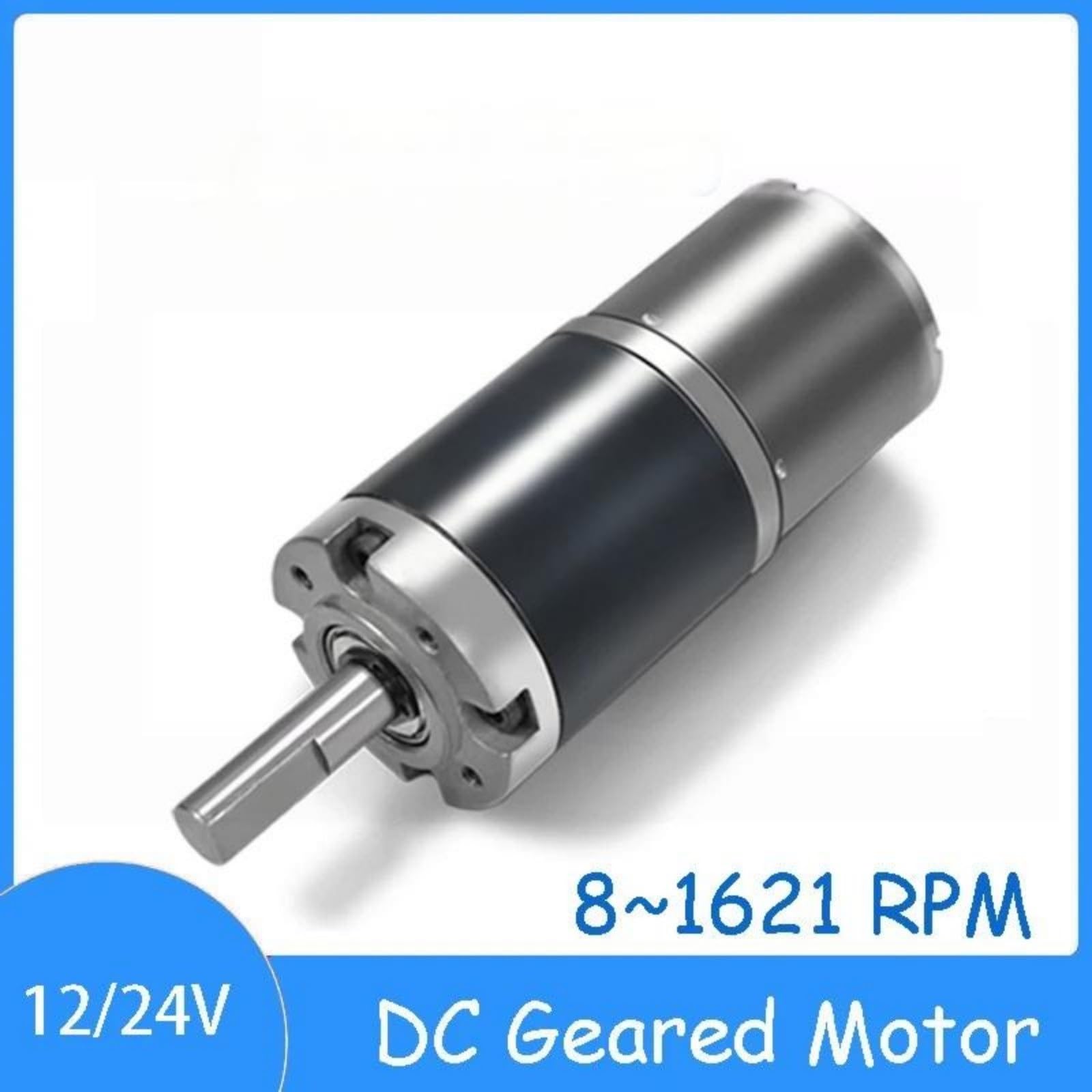 Micromotor de CC con engranajes 12/24 V, eje 11 a 2160 RPM, engranaje planetario 6,8 mm, regulación velocidad, alto par(15RPM,24V-D8mm)