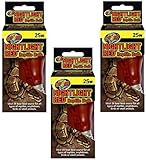 Zoo Med Nightlight Red Reptile Bulb 25 Watts (3 Pack)