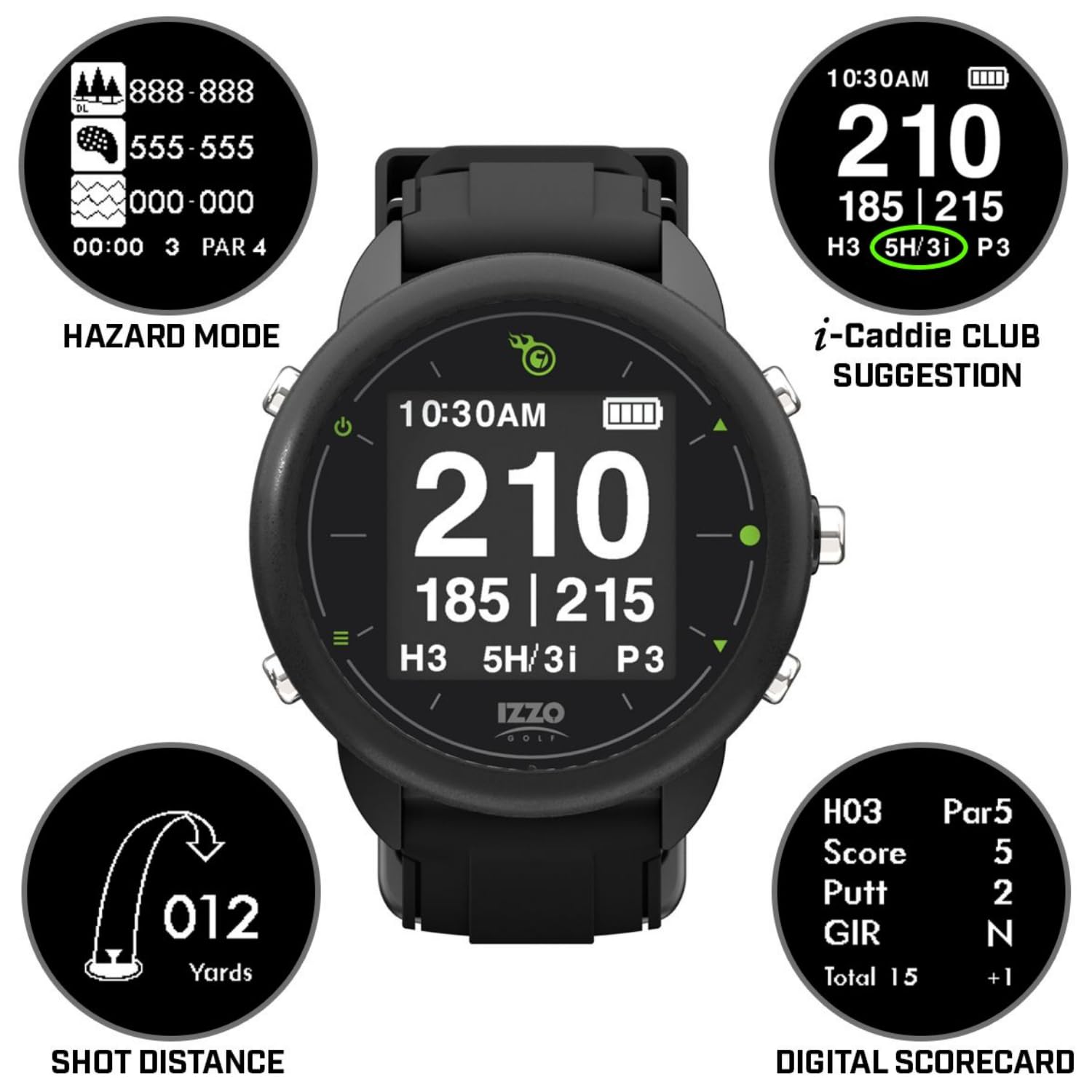 IZZO Orologio GPS Swami Golf - Orologio GPS Golf