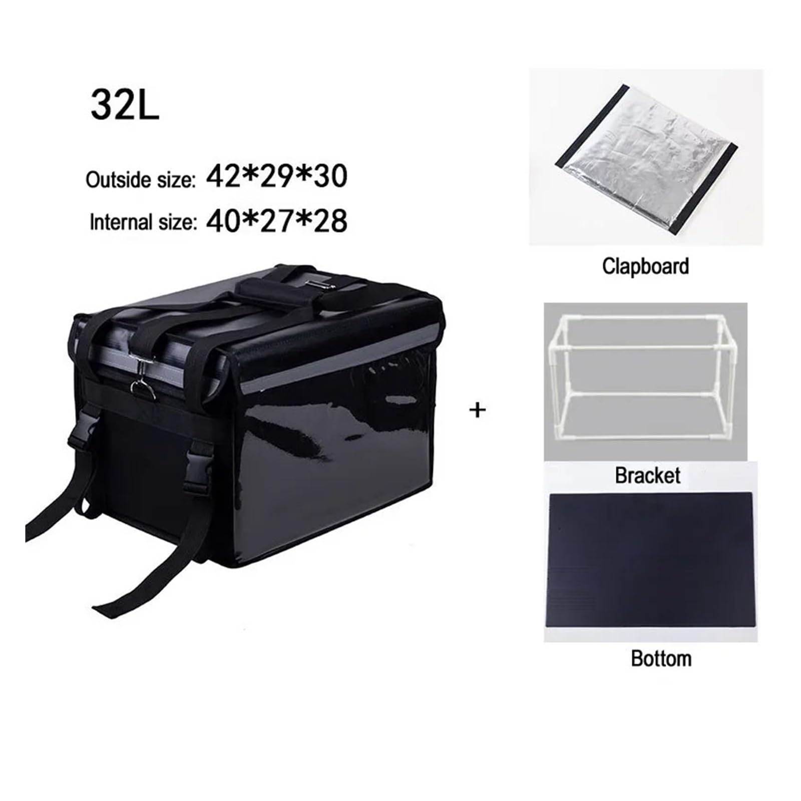 LOVSSU Bolsa térmica extragrande de 30 l for coche, con aislamiento térmico, for almuerzo, pizza, comida fresca, entrega a domicilio