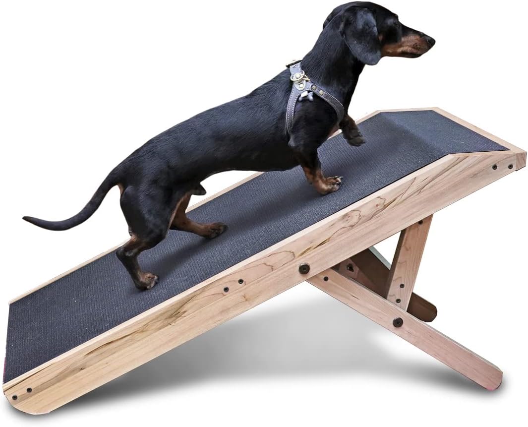 DoggoRamps Solid Hardwood Dog Ramp for Couch with Super