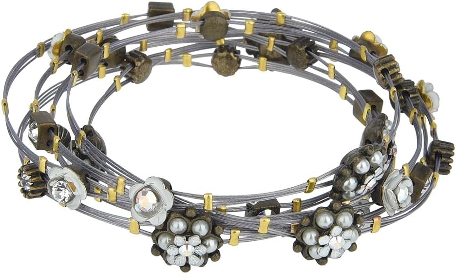 BIJOUX BOBBI Multi-Layer Crystal Rhinestone Bangle