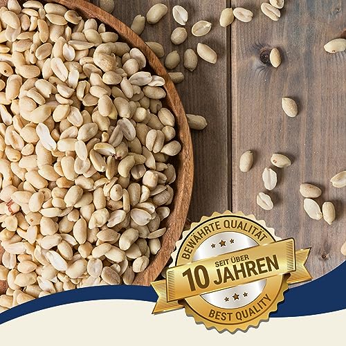 Lyra Pet® | 25 kg Erdnusskerne halbe blanchiert | Nährstoffreiches Streufutter | Wildvogelfutter Ganzjährig | Erdnüsse ohne Schale | Energiespender für Alle Wildvögel | Sommer und Winter