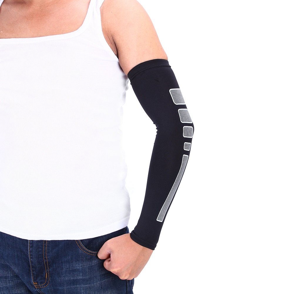 Image secondaire de VGEBY Paire Manchons de Bras Manchette Protège Bras Coude Hommes Femmes Protection UV Respirants Grade Chaud pour Cyclisme Baseb