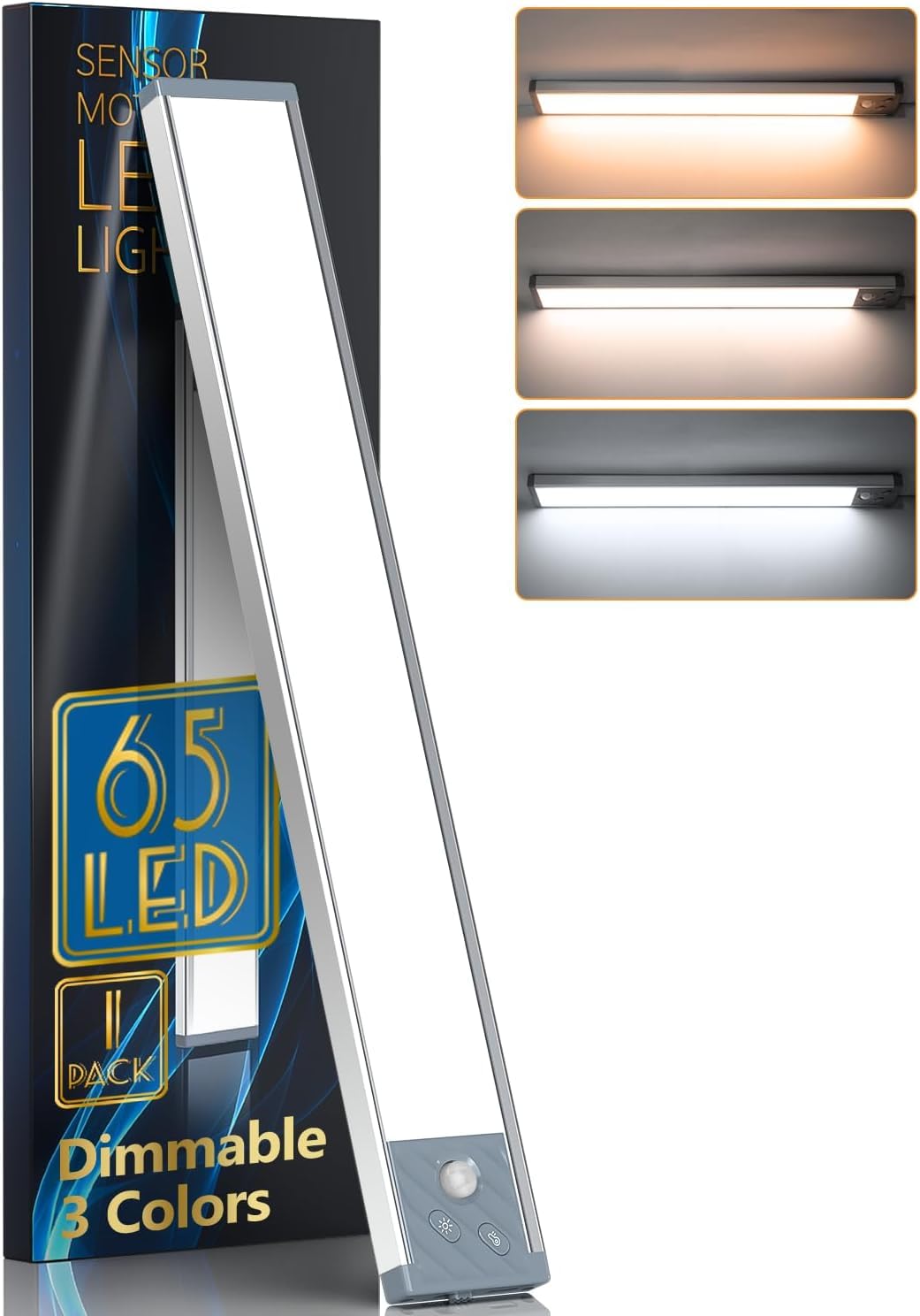 Schrankbeleuchtung LED mit Bewegungsmelder 65 LEDs Schrankli