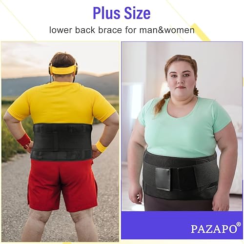Miniatura 3 de Cinturón de soporte lumbar para espalda baja para aliviar el dolor de espalda baja, cinturón de entrenamiento de cintura para hombres y mujeres,