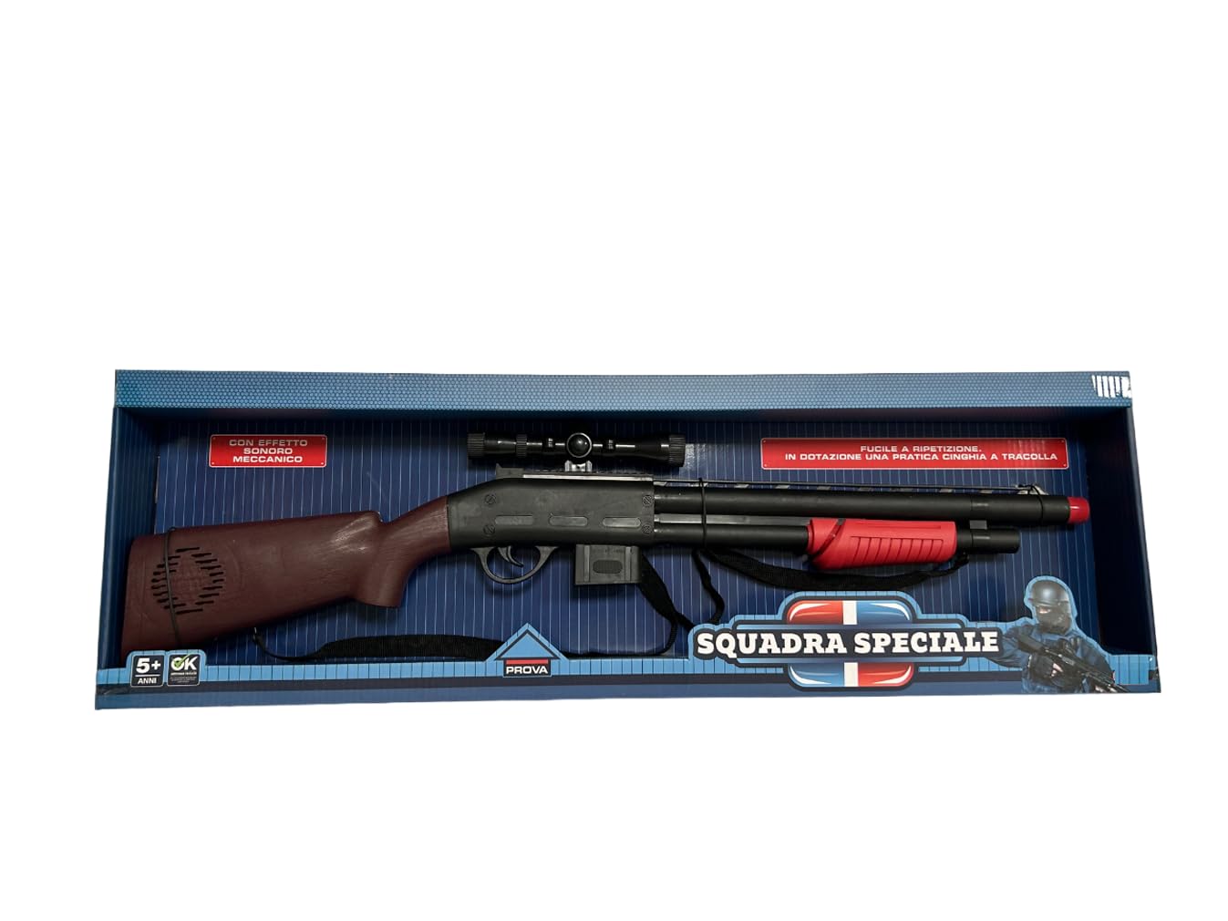 Set Fucile Giocattolo con Suoni Reali cm 70 Suono Meccanico Mitra Giocattolo con Suoni Fucile a Pompa Shotgun Mitragliatrice Giocattolo per Bambini Fucile Giocattolo con Suoni Pistola Giocattolo (B)