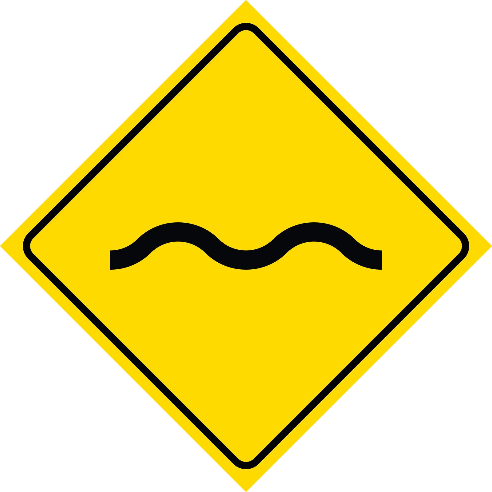 Speed Bumps Ahead Yellow Diamond Metal Sign : Amazon.it: Home