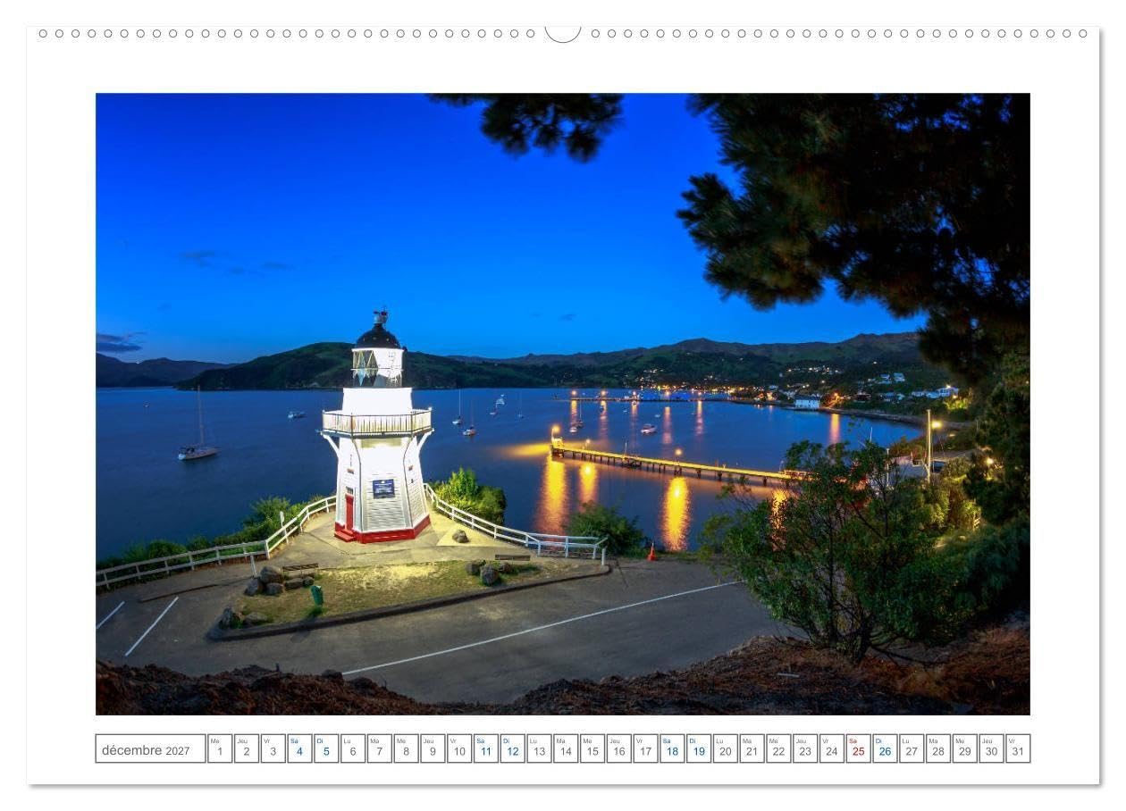 Phares de Nouvelle-Zélande (Calendrier mural haut de gamme 2027 DIN A2 vertical), CALVENDO calendrier mensuel: Les plus beaux phares de la côte néo-zélandaise.