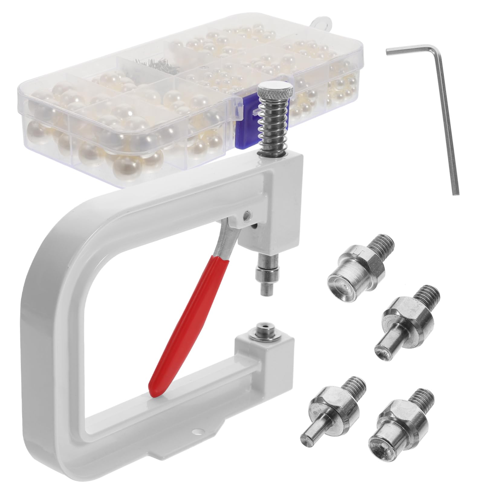 ARTIBETTER Pearl Beading Machine Rivet Setting Tool 5 Molds 1000pcs Beads for DIY Jewelry