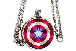 Captain America's Shield Pendant Charm Necklace