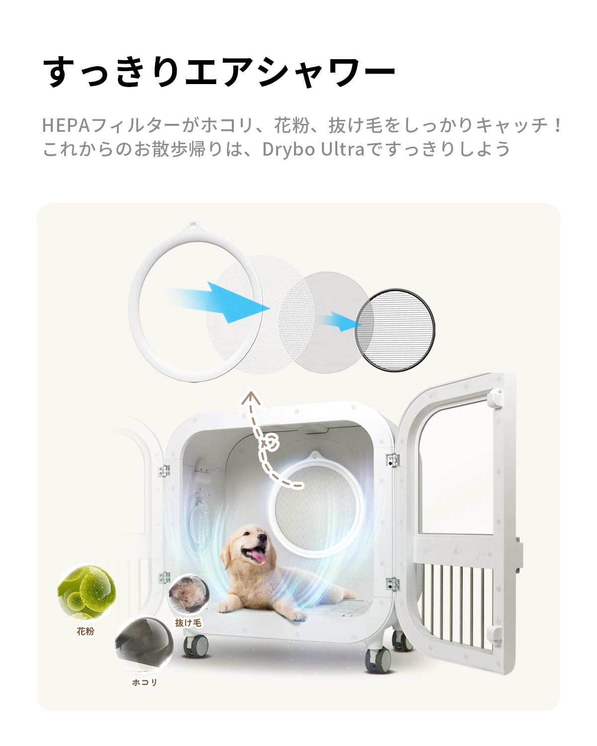 Amazon | Homerunpet ペットドライルーム drybo ultra 犬乾燥機
