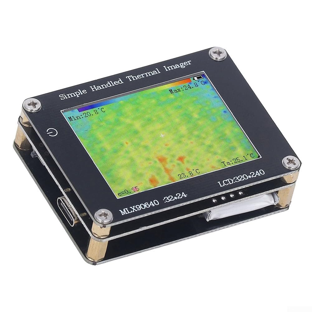 Cámara termográfica infrarroja para conexión de teléfono C, pantalla de 2.0 pulgadas, -40C a cámara térmica de rango de 300 C, para mantenimiento del hogar, inspección de edificios, diseño compacto