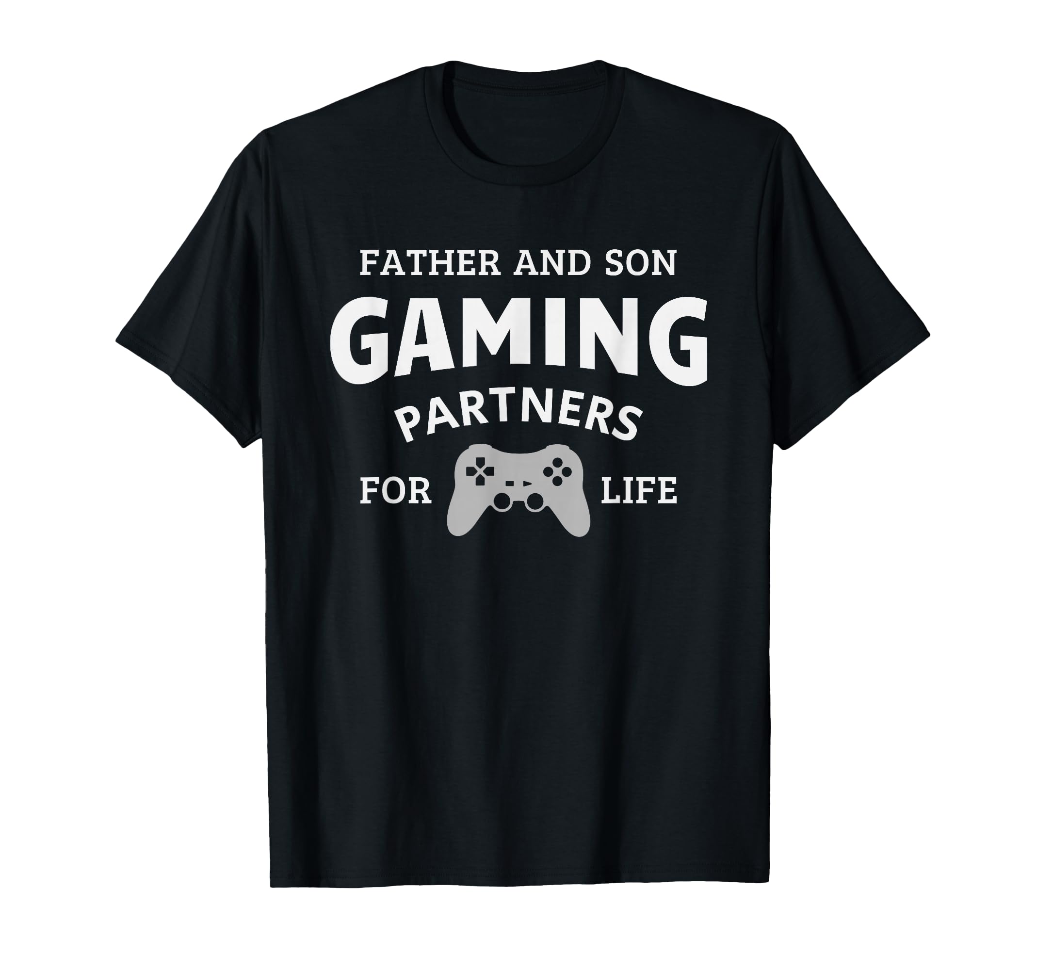 Father and Son Gaming Partners for Life Family Matching Gift T-Shirt