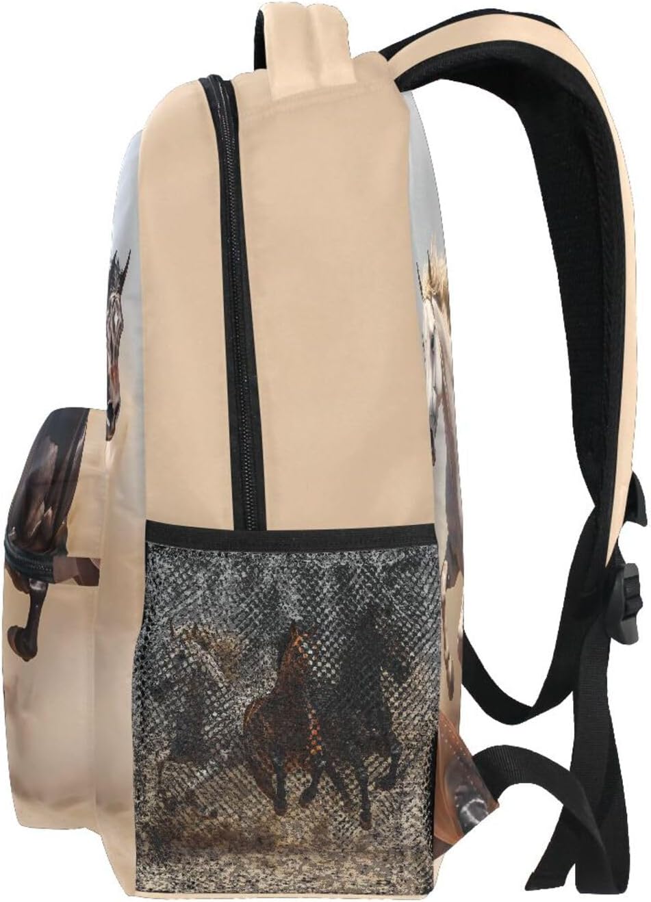 WIHVE Backpack Running Horses Casual Daypack School Rucksack Bookbags One_Size