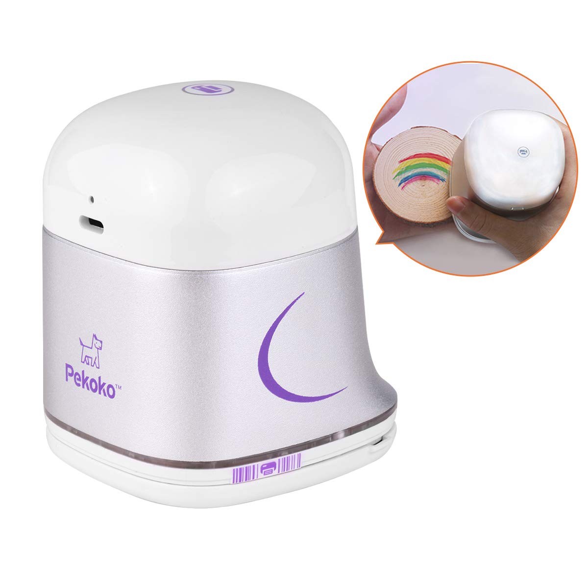 douselfPekoko Portable Color Inkjet Printer Handheld Printer Support 1200dpi Wireless Connection Compatible with Android/iOS Smartphone for Customized Text Barcode QR Code Pattern Logo