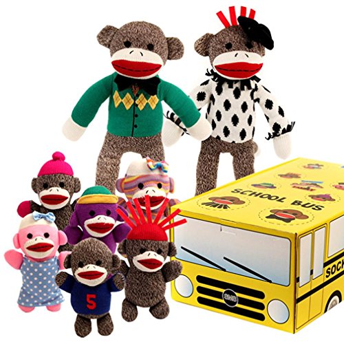 Sock Monkey Family School Bus By BryBelly
