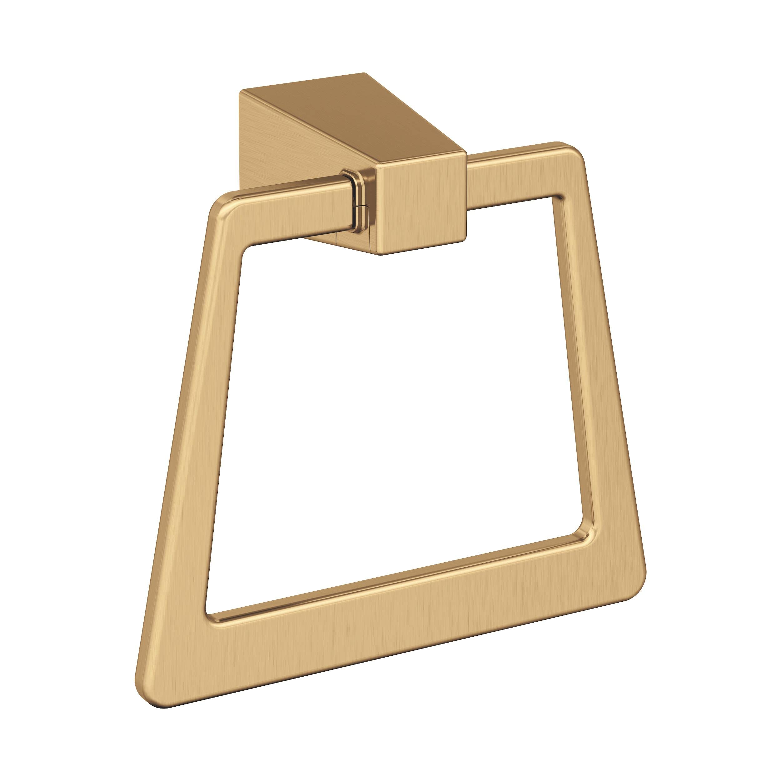 Amerock BH36002CZ | Champagne Bronze Towel Ring | 6-13/16 in (173 mm) Length Towel Holder | Blackrock | Hand Towel Holder for Bathroom Wall | Small Kitchen Towel Holder | Bath Accessories