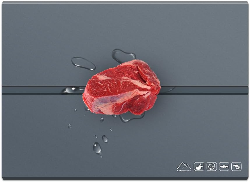 Quick Thawing Plate Defrosting Tray, Made of Premium HDF Aeronautical Aluminum Alloy, Quick Natural Safe Thawing Frozen Meat or Food without Electricity, Microwave, Hot Water or Chemicals