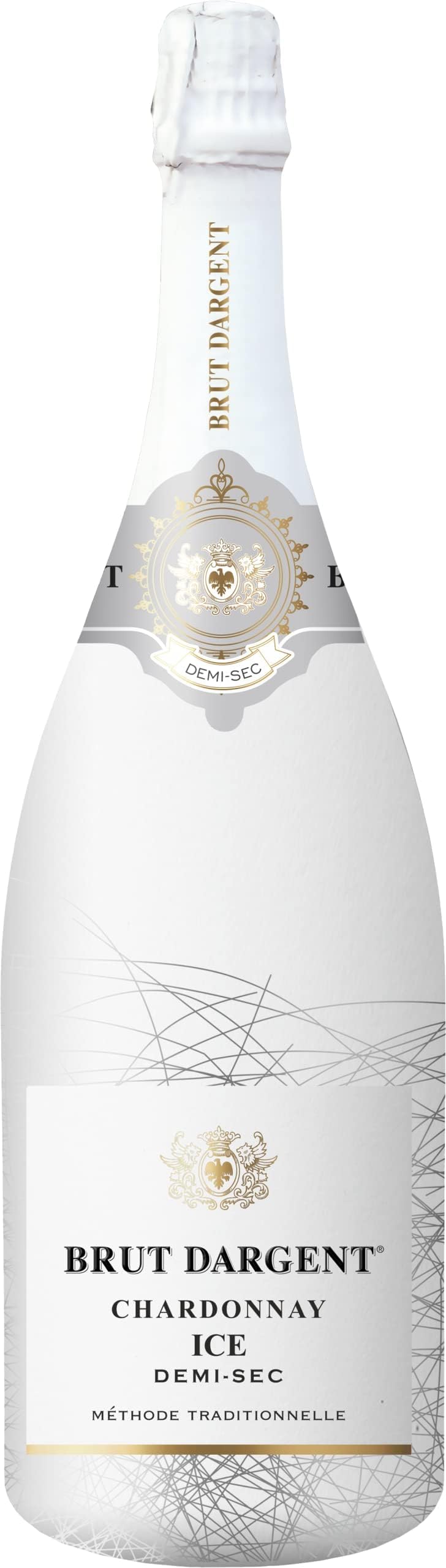 Brut Dargent Ice Chardonnay - Spumante Bianco Blanc de Blancs - Metodo tradizionale (1 x 0,75 L) (Confezione da 6)