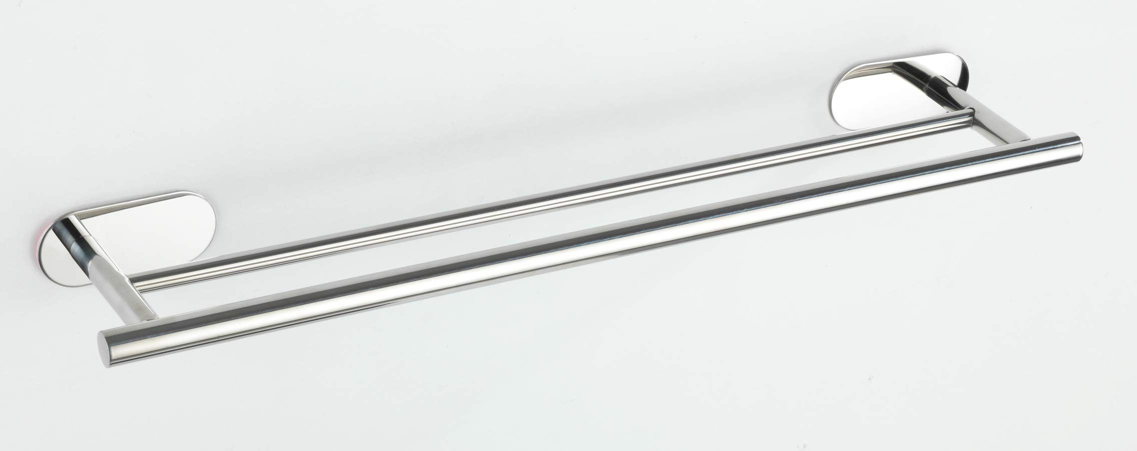 WENKO Turbo-Loc Badetuchstange Orea Shine, Befestigen ohne bohren, 2 lange Handtuchstangen für Badetuch & Handtücher, hochwertiger, rostfreier Edelstahl glänzend, 60 x 4,5 x 12 cm