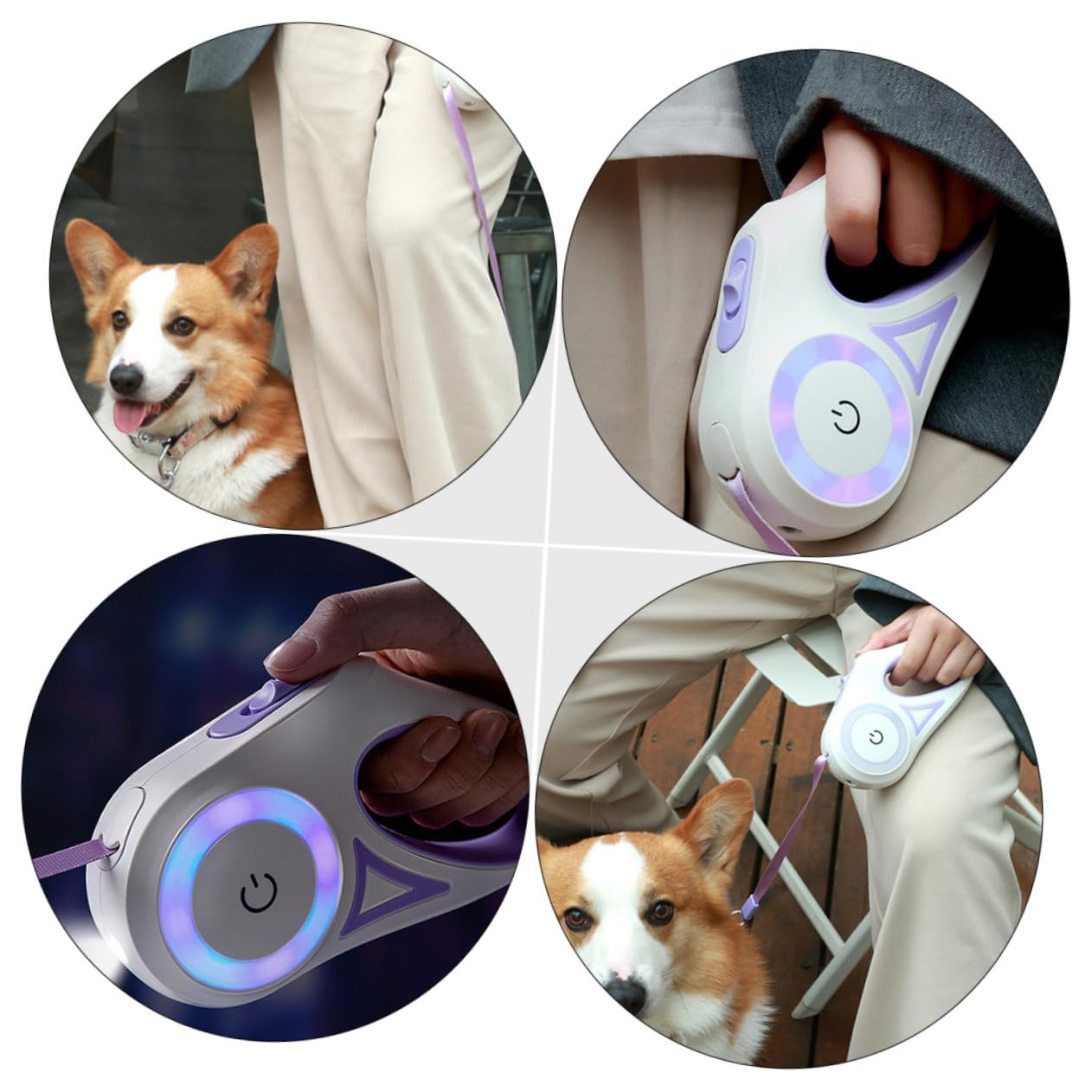 BESPORTBLE guinzaglio per animali domestici addestramento del cane leggero Guinzaglio retrattile riflettente per cani guinzagli allungabili guinzaglio regolabile corda da trazione per cani