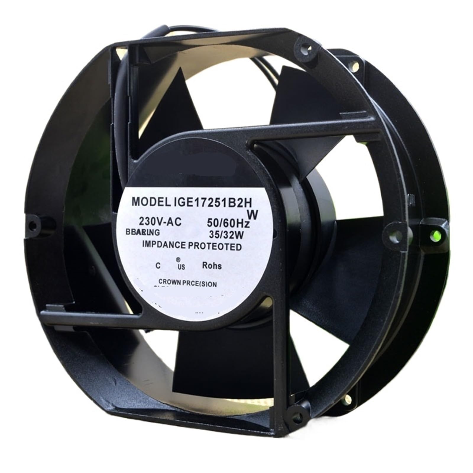 YMUGUEGH 220V 17251 IGE17251B2H 17cm 35W Cooling Fan