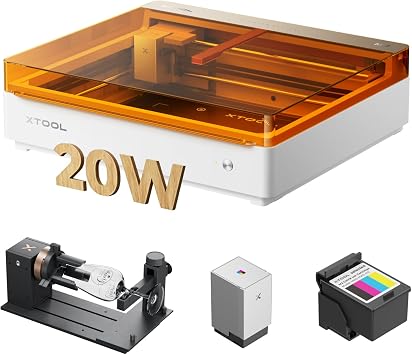 xTool M2 20W Deluxe Bundle Laser Engraver and Cutter & CMYK Ink Cartridge