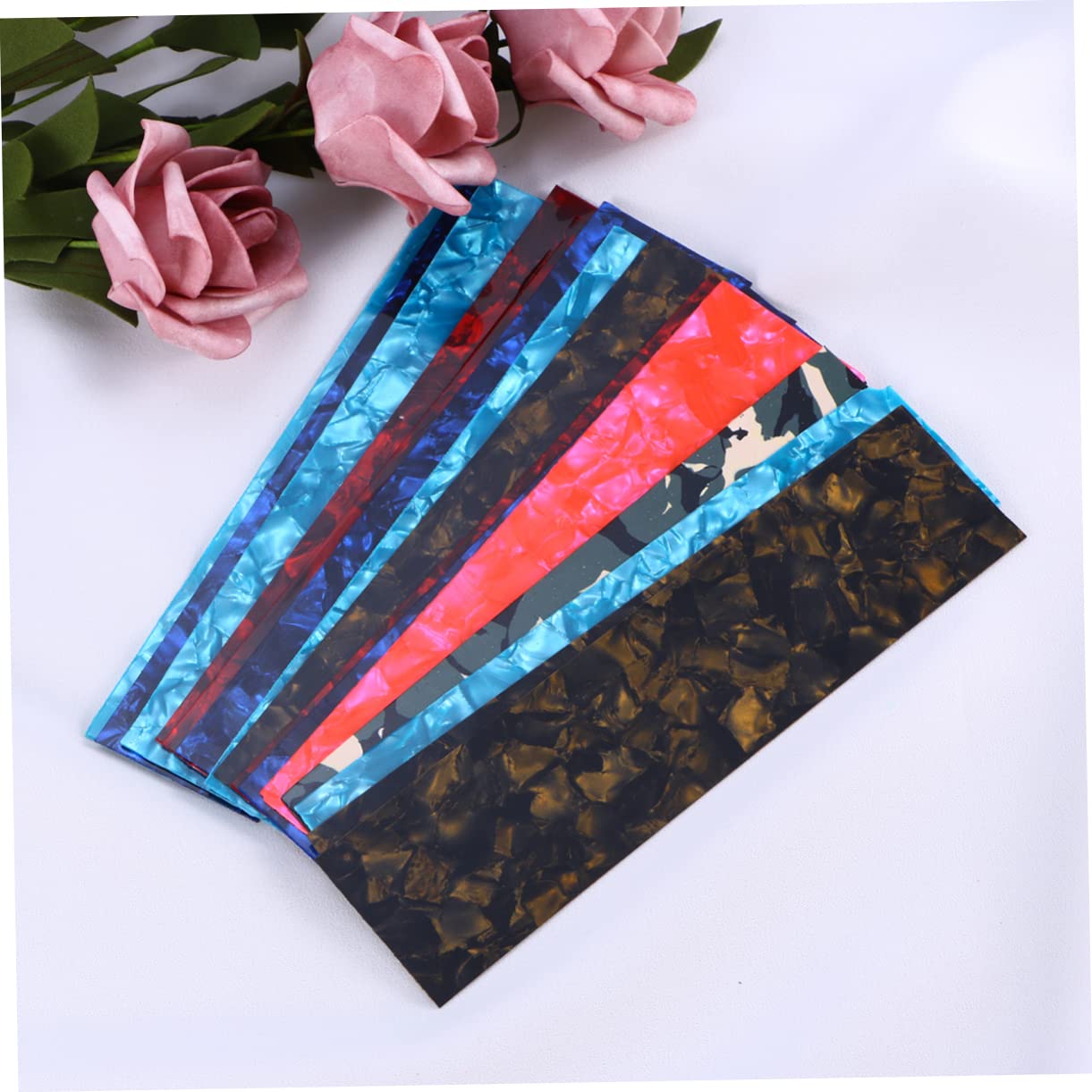 ifundom 45pezzi Strisce Fai Da Te Per Plettro Chitarra Mix Spessori Leggero Medio e Pesante e Stili Casuali Facile Da Personalizzare Materiale Resistente e Durevole