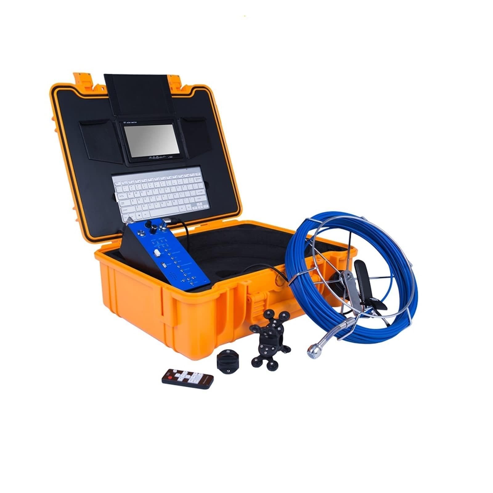 LNHHG Sewer Camera Pipe Inspection Camera, 9 Inch Monitor Sewer Industrial Endoscope Vedio + Redio + 8X Image Enlarg 20/50/100M