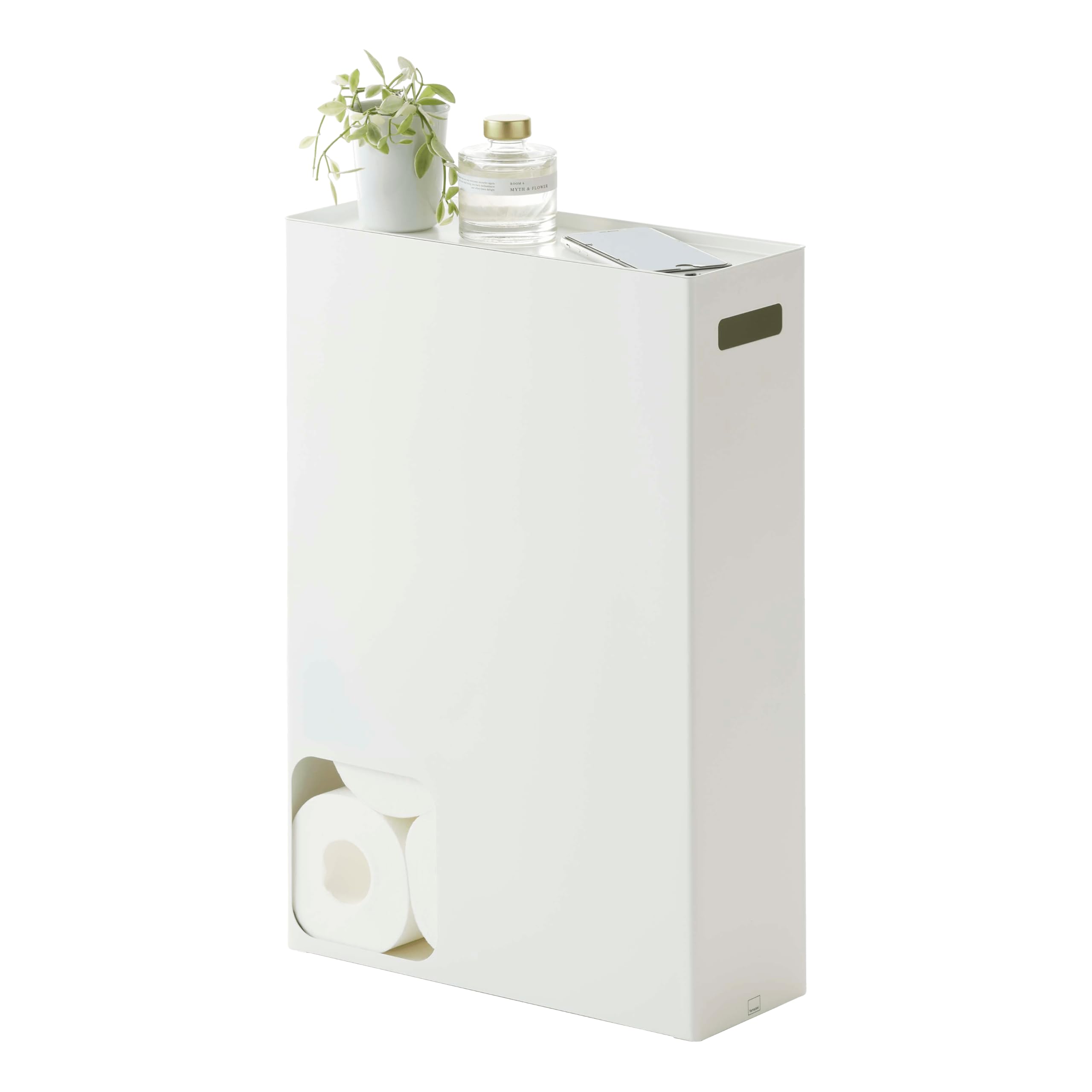 Home 2294 Toilet Paper Stocker-Bathroom Storage Organizer Dispenser, One Size, White