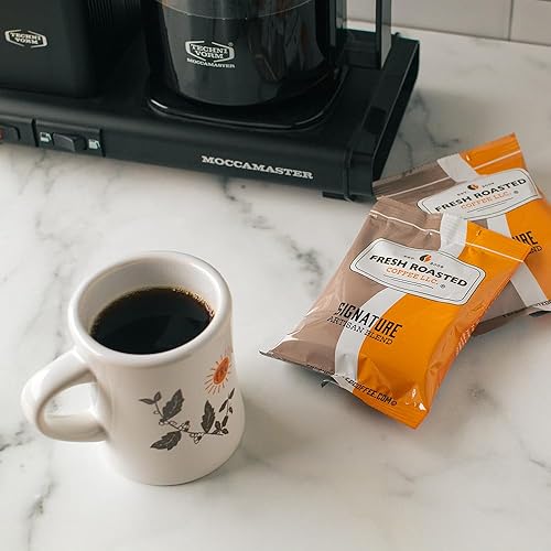 Miniatura 5 de Fresh Roasted Coffee, Mezcla de tostado oscuro FRC, paquetes fraccionales premolidos, 2.25 onzas, 36 unidades