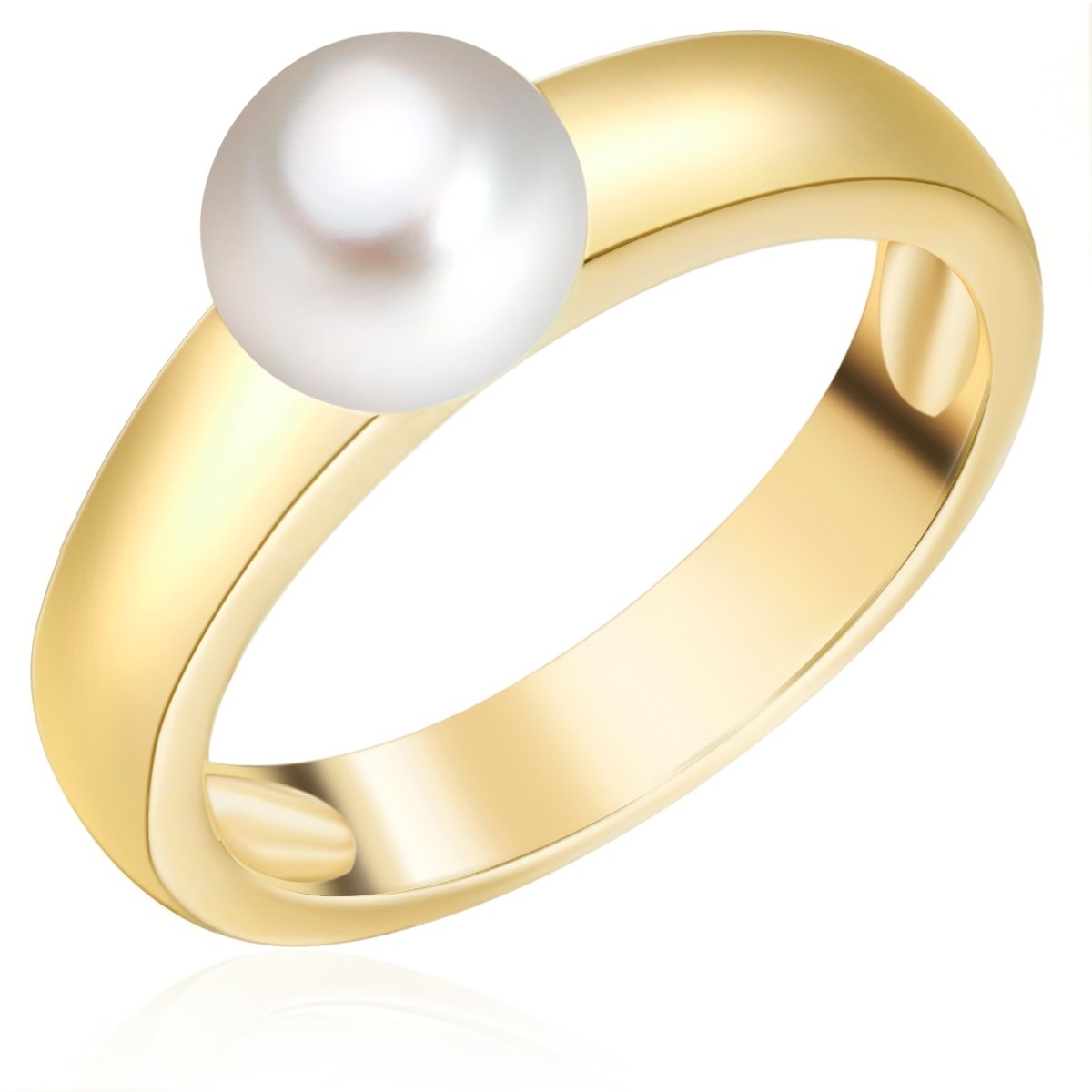 Valero PearlsFemale 925/- Sterling Silver Fresh Water Cultured Pearl(s) approx. 6,0-7,0 mm Pearl Ring