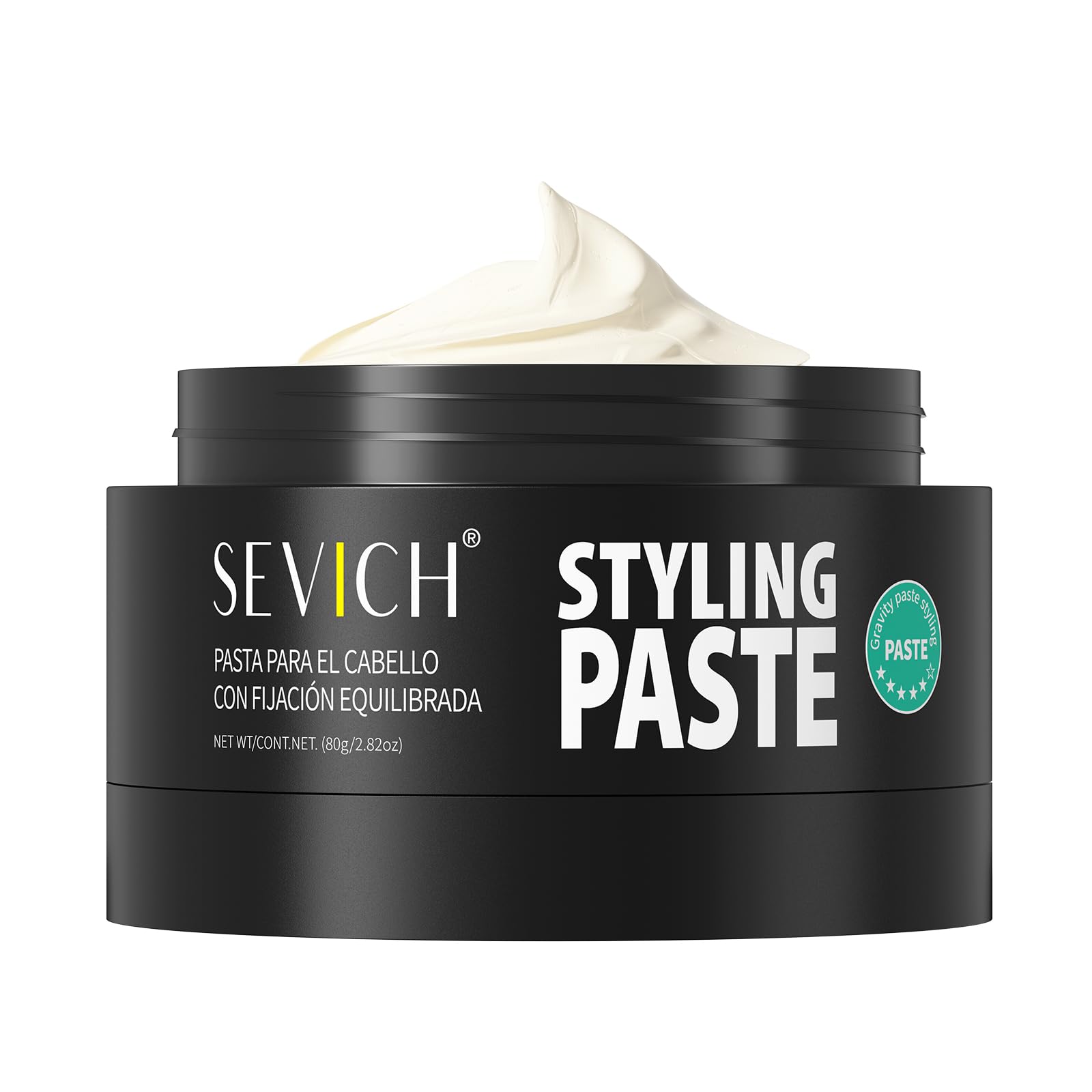 SEVICH Men’s Hair Styling Paste - Strong Hold Matte Hair Gel, Plant Essence Formula, Long-Lasting All-Day Hold, Fresh & Non-Greasy, Easy Clean, 2.82oz