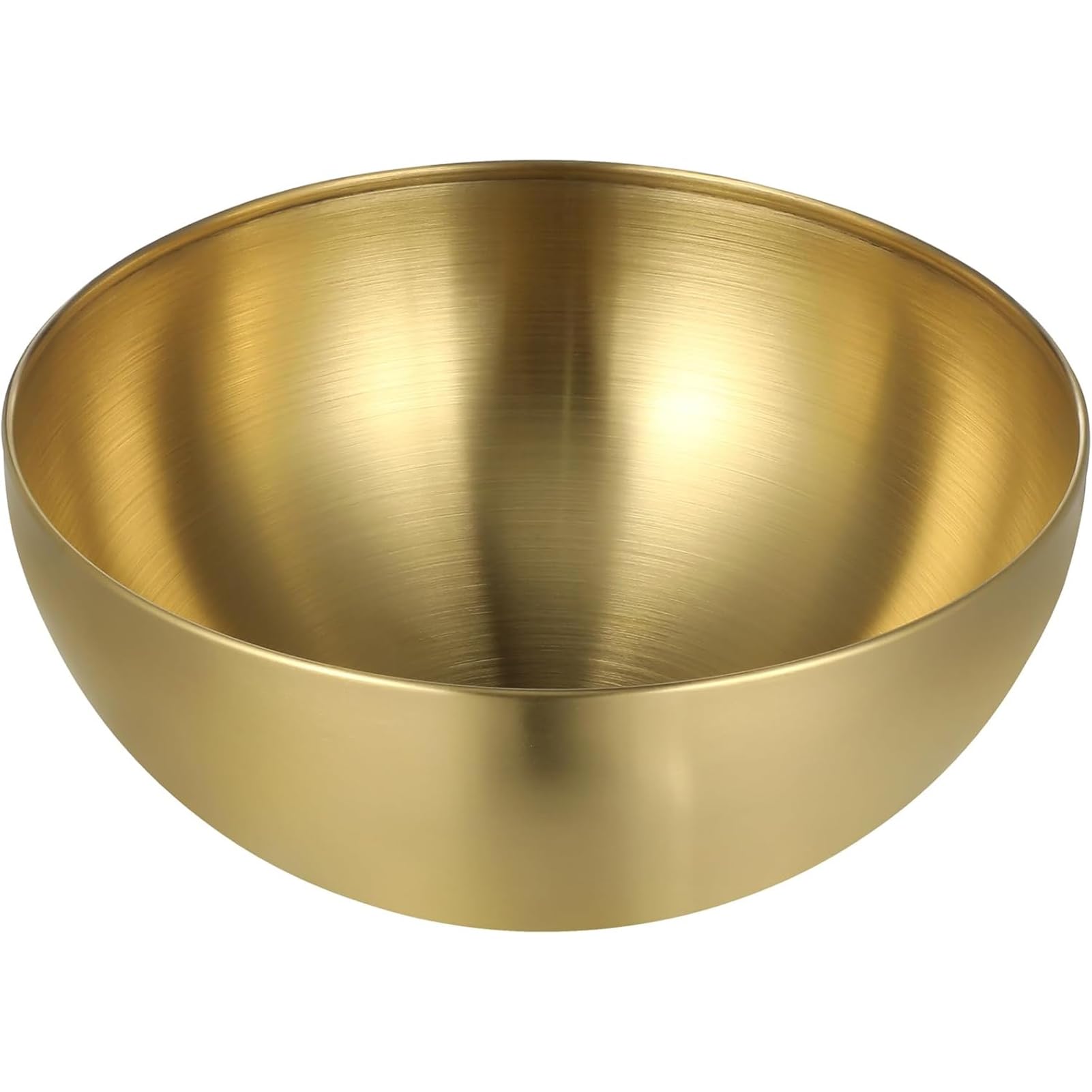 Ragyzity Stainless Steel Mixing Bowl, 1.5L Large Gold Serving Bowl, Kitchen Salad Bowls, Multi-Function Serving Bowls for Fruit, Ramen, Pasta, BBQ, Dishwasher Safe, Unbreakable and Reusable