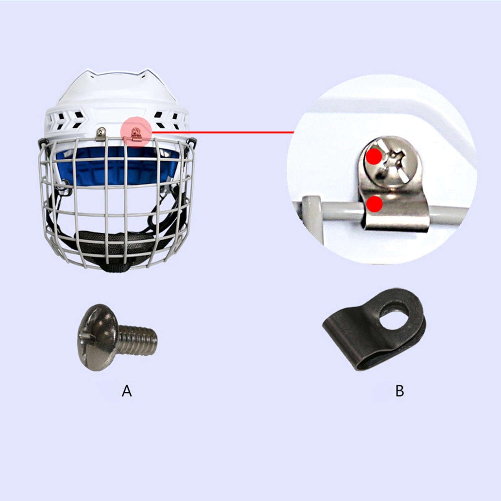 Generic Parti di Riparazione per Caschi Da Hockey Su Ghiaccio, Accessori per Caschi Sportivi, Attrezzatura per Hockey Su Ghiaccio per Calcio