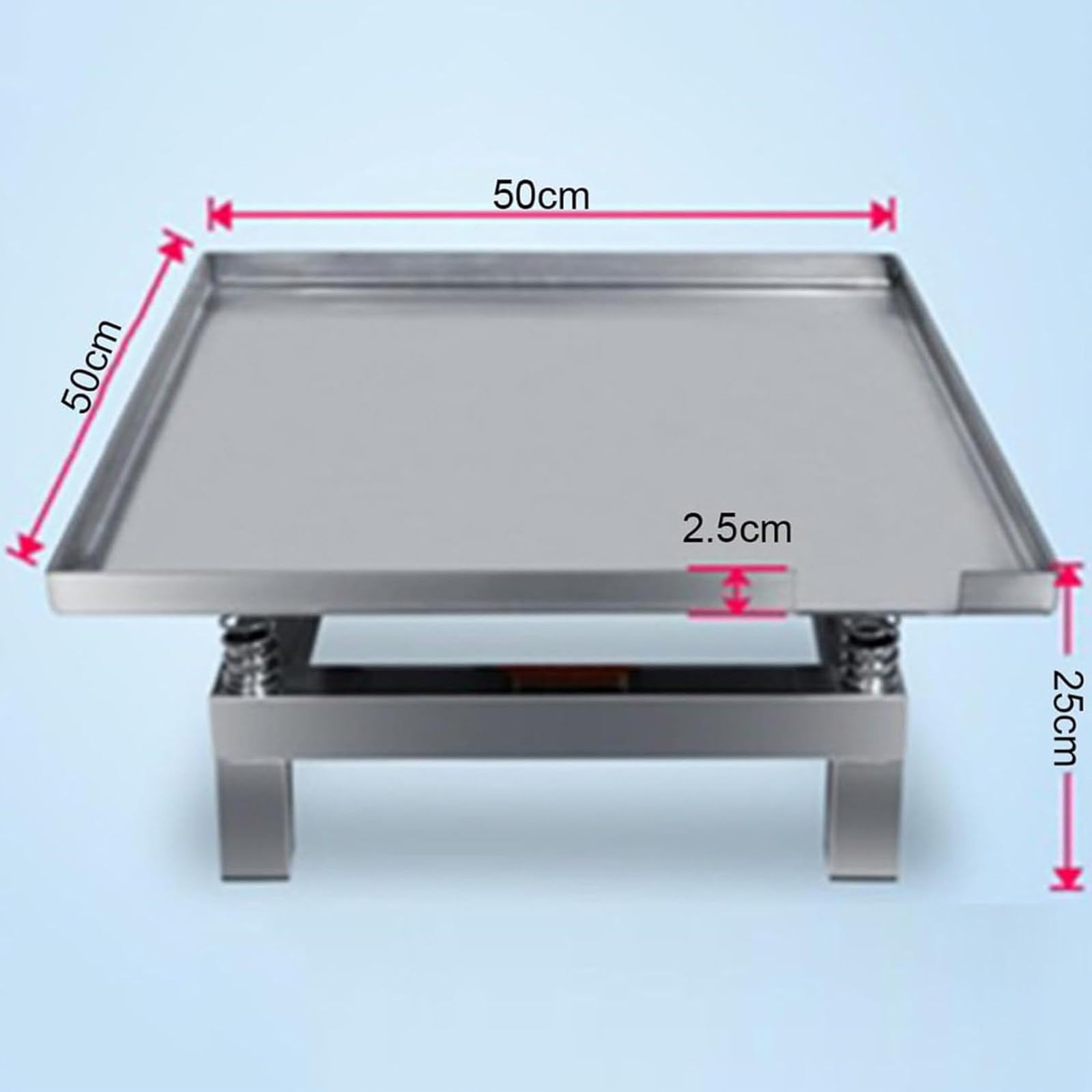 35x35 cm/50x50 cm Centimetri Tavolo Vibrante Calcestruzzo Banco di Prova di Vibrazione Banco di Prova Blocco Piattaforma di Vibrazione Mini Tavolo di Vibrazione in Acciaio Inox,220V-50*50*25cm