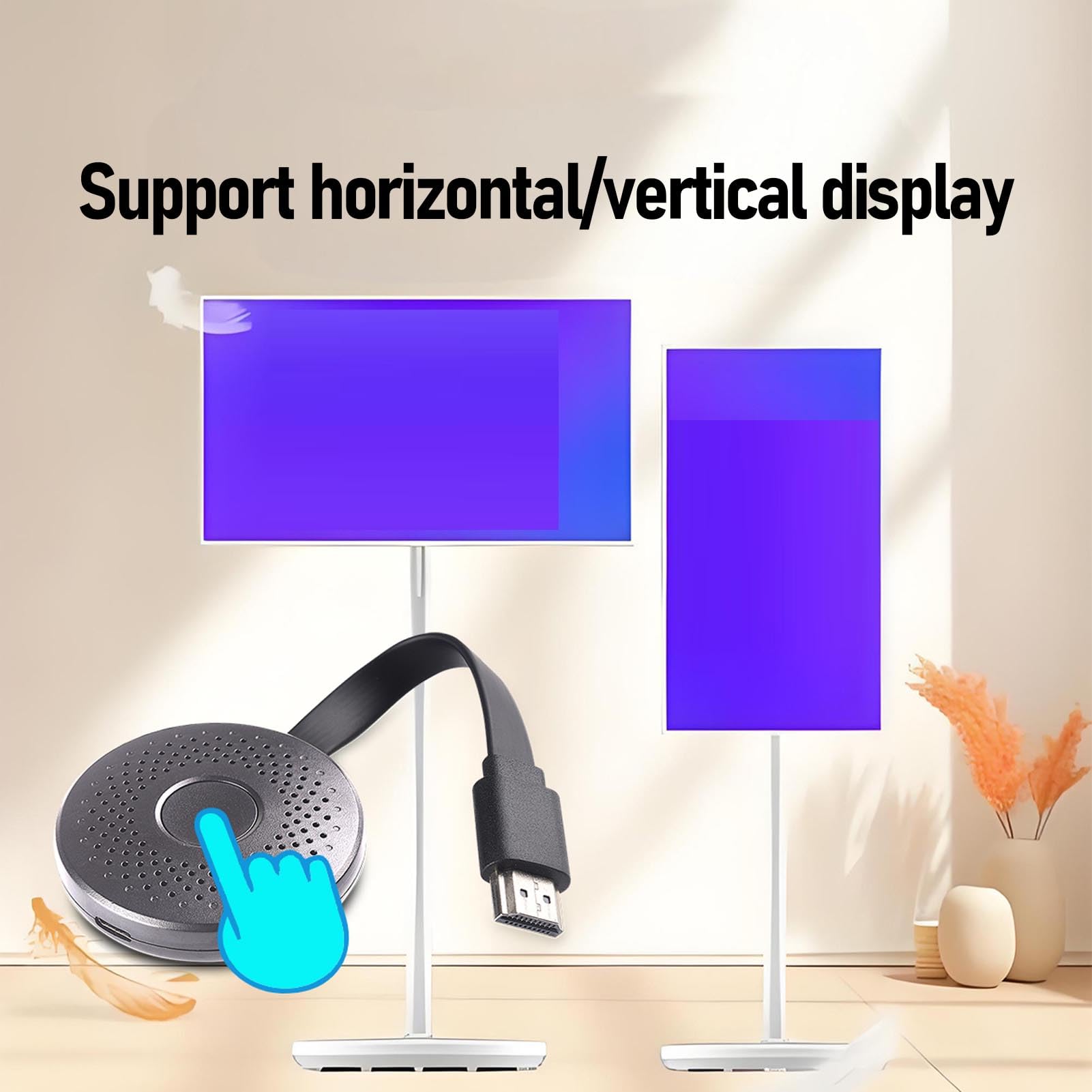 Adaptateur D'affichage sans Fil 1080p Dongle Miracast avec 2,4 G / 5g WiFi | Écran HDMI à Alimentation HDMI à Alimentation USB-C pour Tablettes de Smartphones Android/PC/iOS