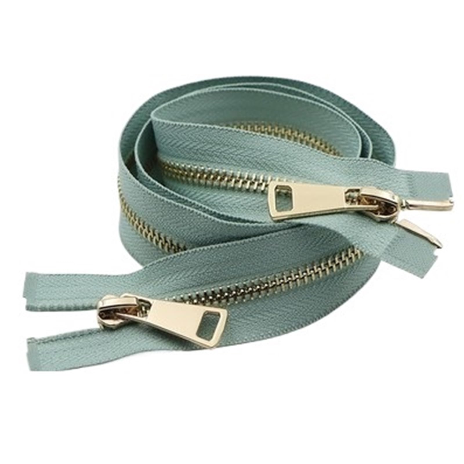 Two Way Separating Zipper, Two Way Separating Zipper Size 5 Multicolor 80cm Metal Gold Teeth Double Sliders(Blue A)