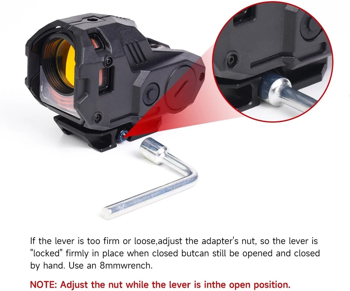 Red/Green Dot Self-lluminated Fiber Optical Sight with Light Module，10 MOA Red/Green Dot Triangle Reticle Scope，5 Auxiliary Brightness Levels with Ambient-Light Response，30-Minute Auto Shut-Off