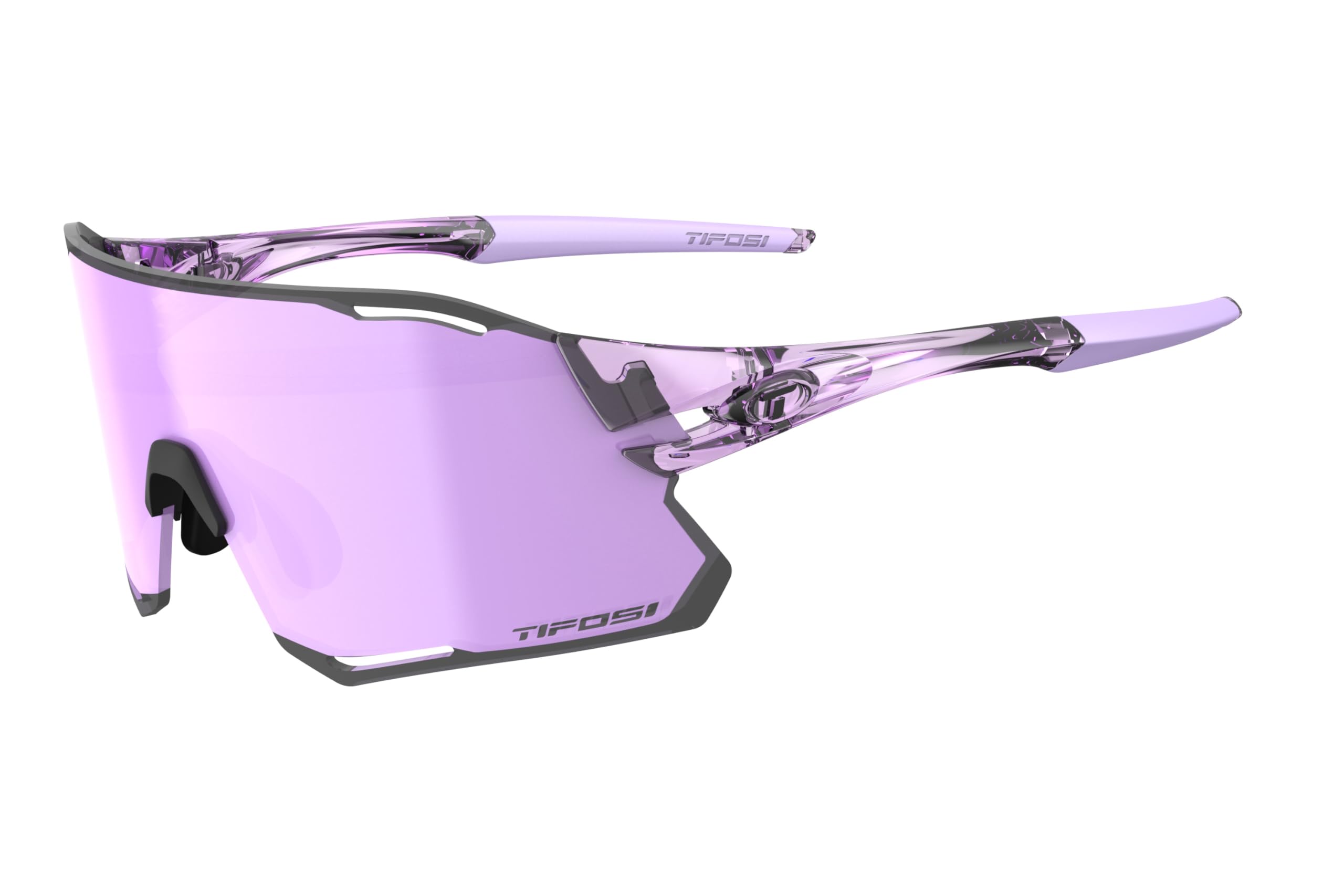 Tifosi Unisex Rail Race Sunglasses, Crystal Purple (Light Purple/Transparent), L-XL