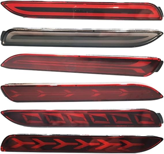 Tail Lights 1 Pair LED Reflector Lamp Rear Fog Lamp For Lexus GX470 RX300 IS-F NX200t NX300h RC350 RC350 RCF 2015-2020 Bumper Light Brake Light Car Rear Lamp (Color : A, Size : 3 Functions)