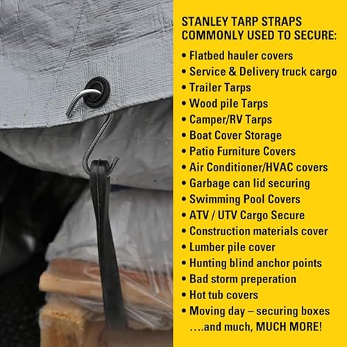 Stanley S300421 Black 21 Inch All-Weather Rubber Bungee Cords thumb #5