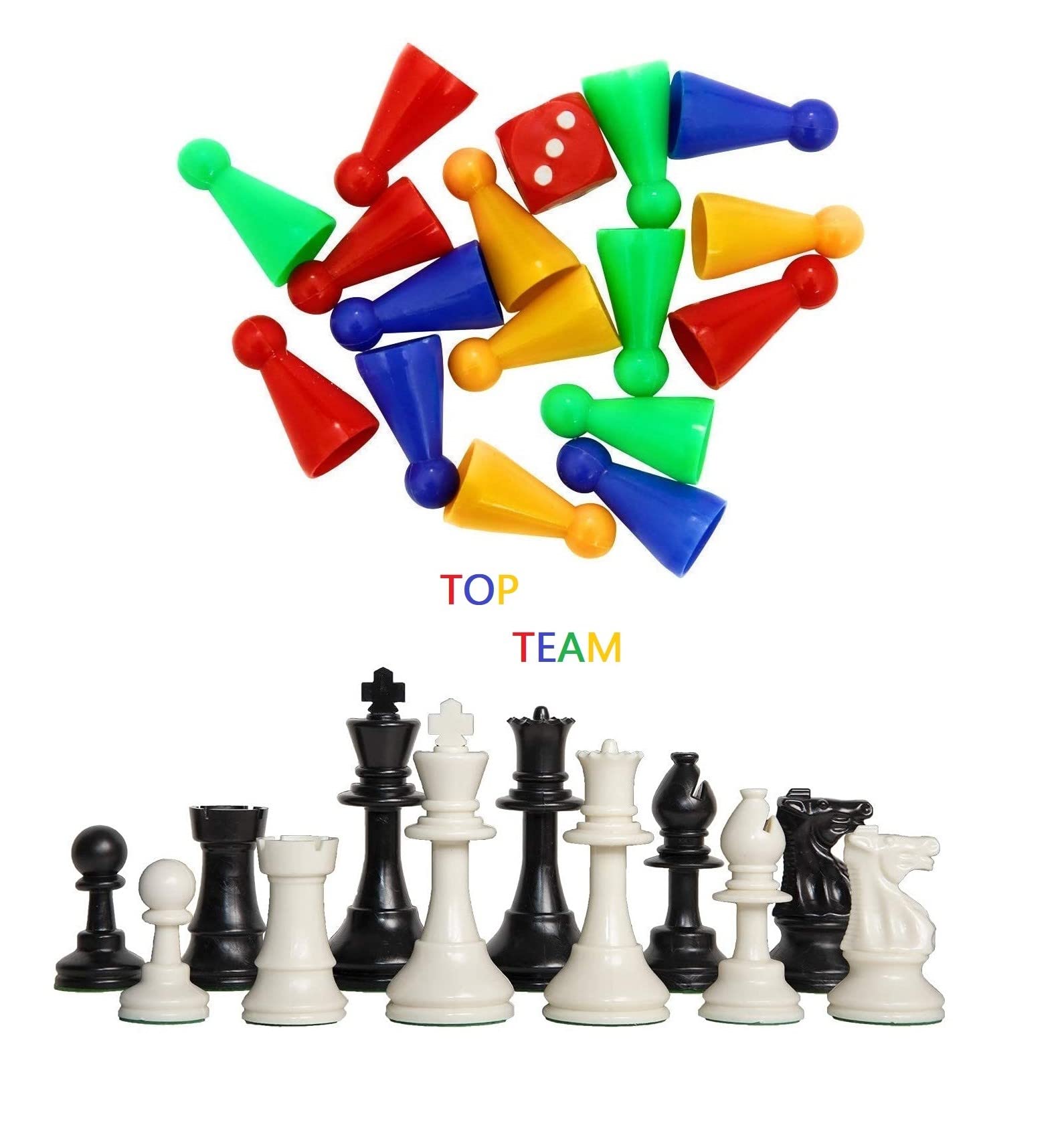 Top Team Combo Chess Pieces Chess Coins Set, 1 Set Of Ludo Token (Set Of 1) - Kids (B09C8XN3C4) Amazon Price History, Amazon Price Tracker