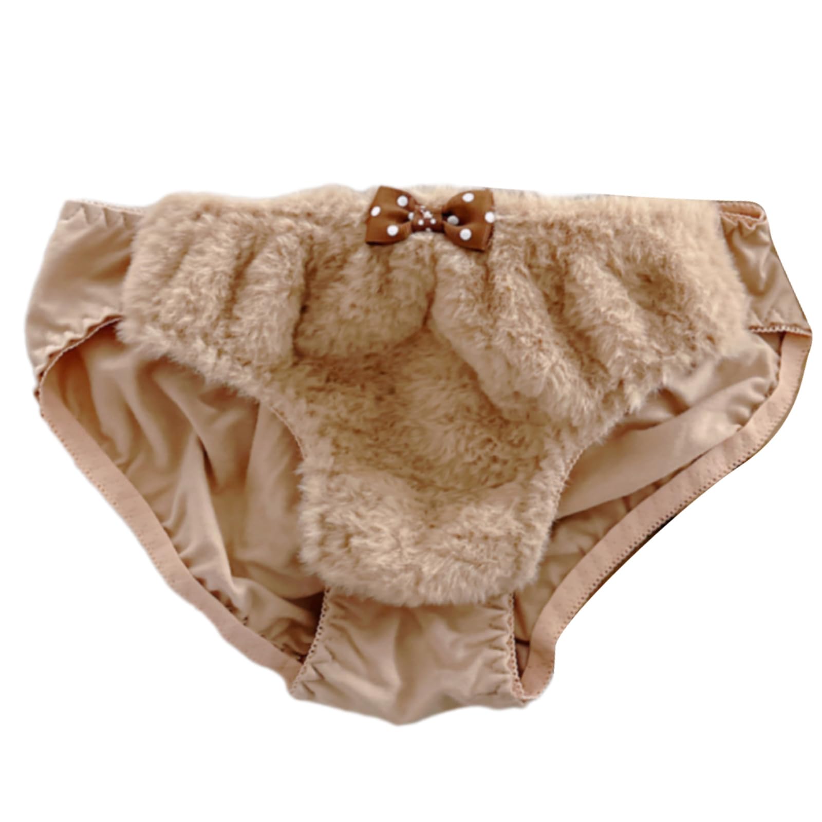 Asukohu Women's Cartoon Bear Winter Lingerie Tube Top Pumpkin Shorts Panty School Girl Japanese Anime Cosplay Underwear Intimate Winter Thermal Furry Panty