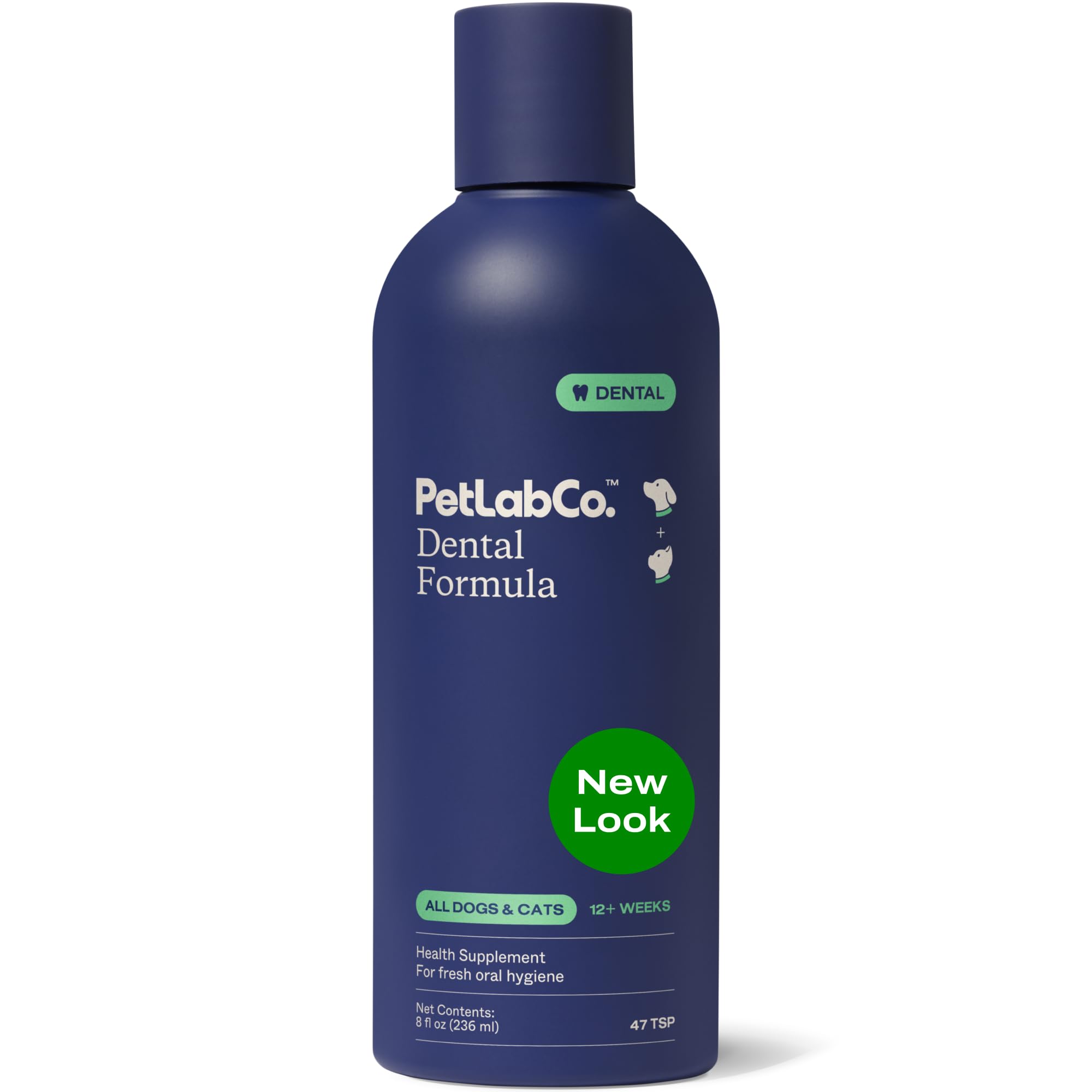 PetLab Co. Cat and Dog Dental Formula, Keep Dog Breath Fresh and Teeth Clean, Supports Gum Health - Water Additive Dental Care Targets Tartar - Packaging May Vary