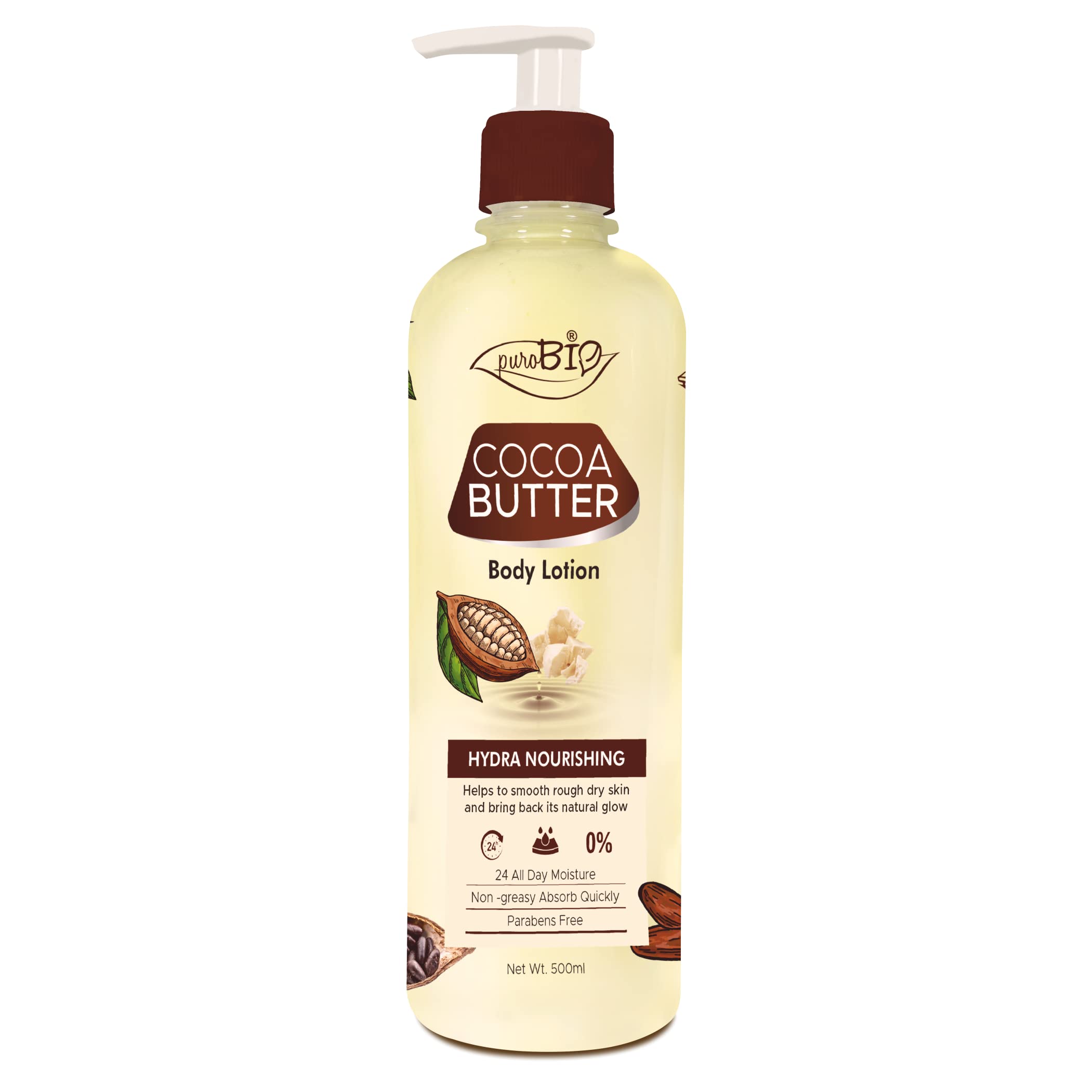 Purobio Cocoa butter Body Lotion with Hydra Nourishing | 24 Hours All Day Moisture | Gives Non-Greasy, Glowing Skin | Protects from Damage & Makes Skin Smoother | For All Skin Types-500ml-image-21