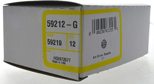 Miniatura 2 de Hillman Roseta de plata antigua (tamaño de 1")